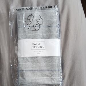 Blue and Gray Upcycled Napkin Set